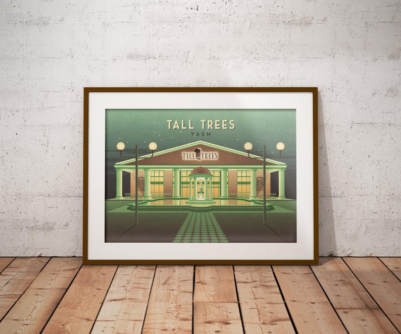 Tall Trees Yarm Nightclub Poster, Tall Trees Hotel, Retro Clubbing Print, Teeside, Middlesbrough, Stockton-on-Tees, Club Macmillan, Club M image 2