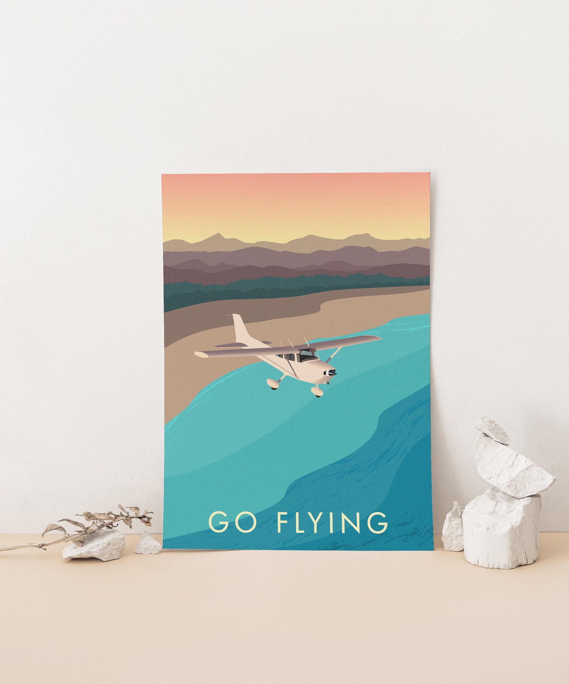 Go Flying Travel Poster, Outdoor Hobbies, Cessna Plane, Aviation ...