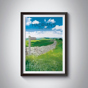 Hadrian's Wall Path Poster, National Trail, Northumberland, National Park Print, Hiking, England, Travel Poster, Sycamore Tree Gap, Gift