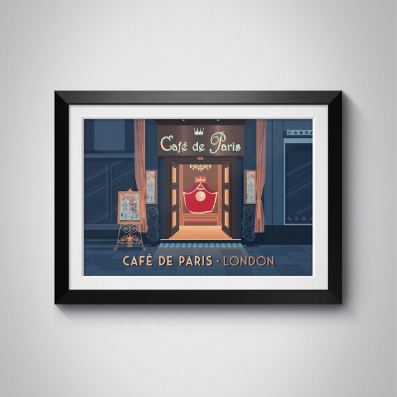 Cafe de Paris Poster, London Travel Print, Iconic Nightclub Wall Art, Vintage Decor, Soho London, Historic London Venue Print, Jazz Club Art