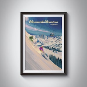 Calcomanía De Viaje Vintage De Mammoth Mountain, California - Pegatina De Vinilo Multicolor (3 Pulgadas)