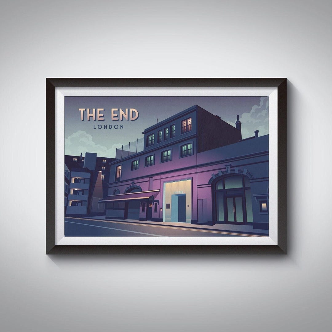 The End Nightclub Poster, London Club, Techno, House, Dnb, DJ, Vintage ...