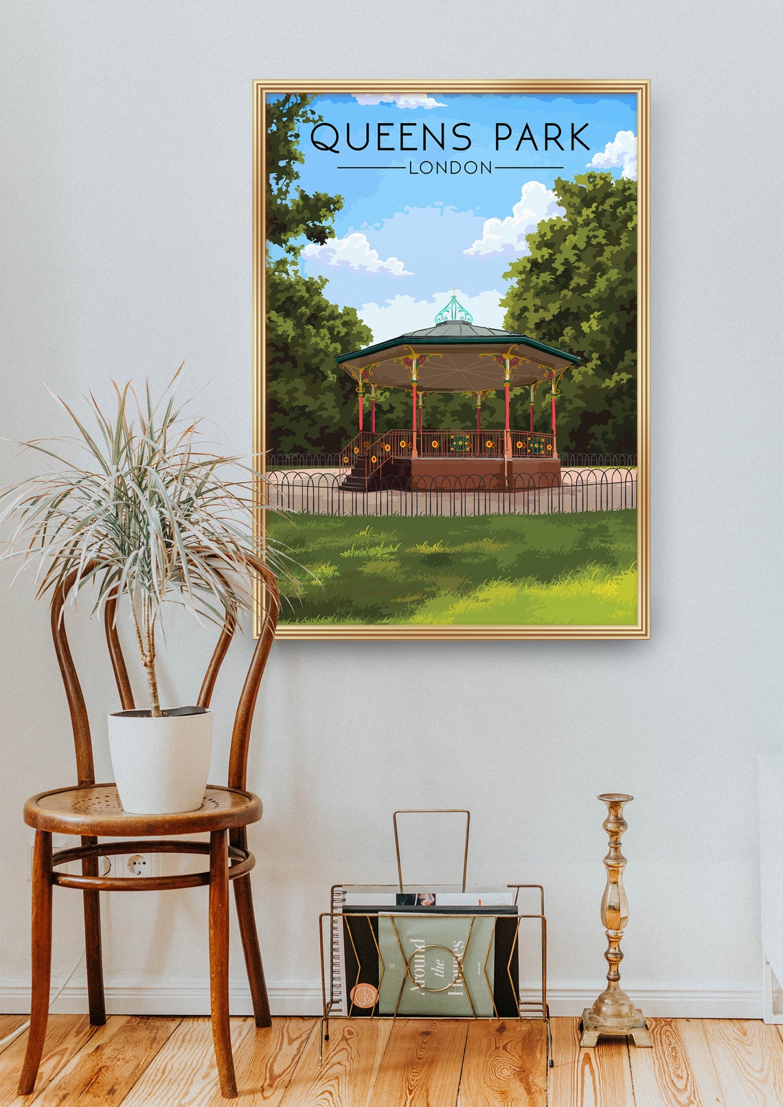 Queen's Park London Poster London Travel Poster Etsy UK