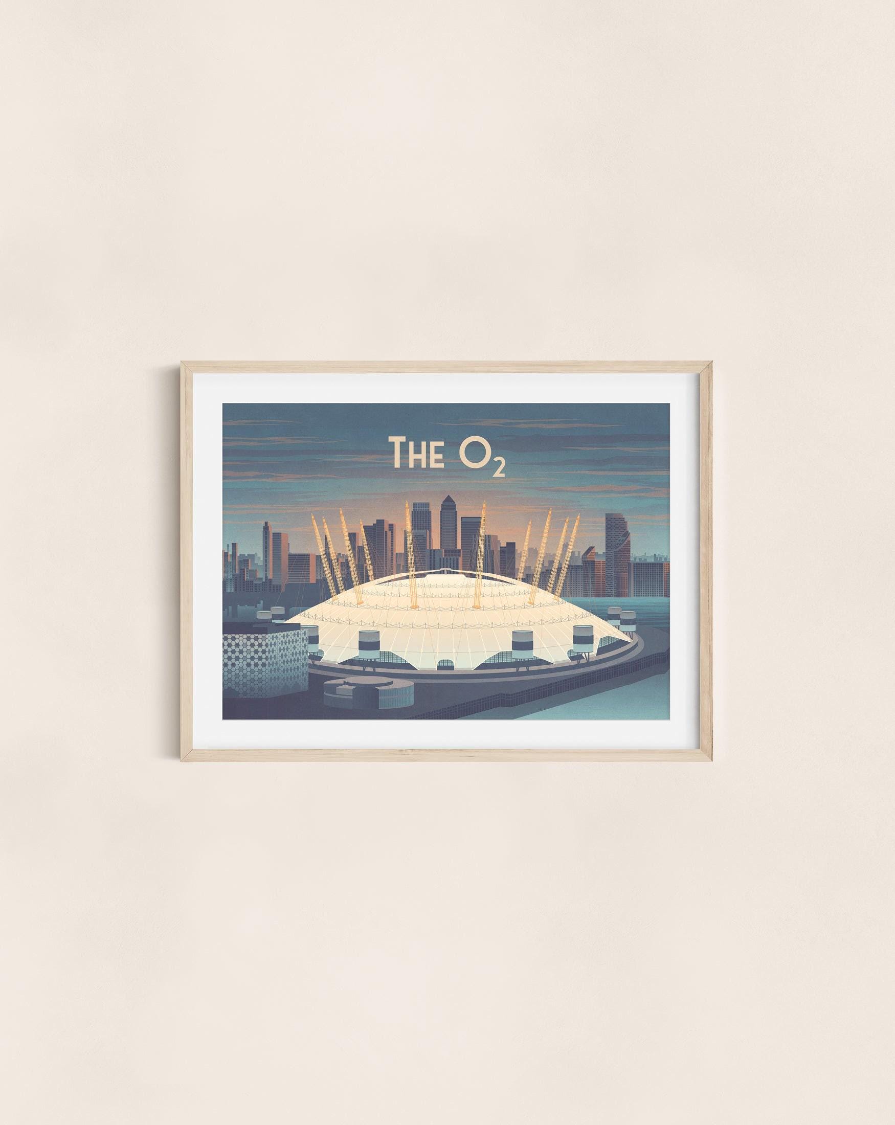 O2 Arena London, London Travel Poster, the O2, Millennium Dome ...
