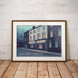 Blue Angel Liverpool Poster, The Raz Nightclub, Clubbing, Vintage Travel Print, Seel Street, Berry Street, Cavern Club, Beatles, Music Venue image 6