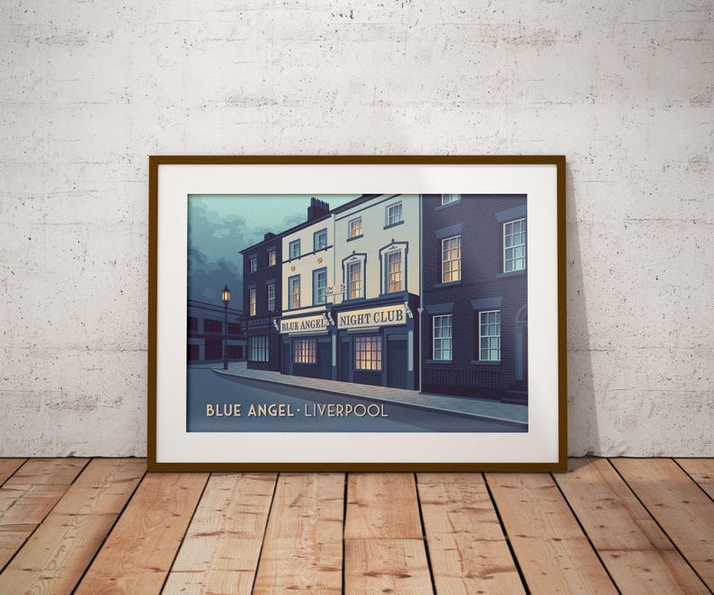 Blue Angel Liverpool Poster, The Raz Nightclub, Clubbing, Vintage Travel Print, Seel Street, Berry Street, Cavern Club, Beatles, Music Venue image 6