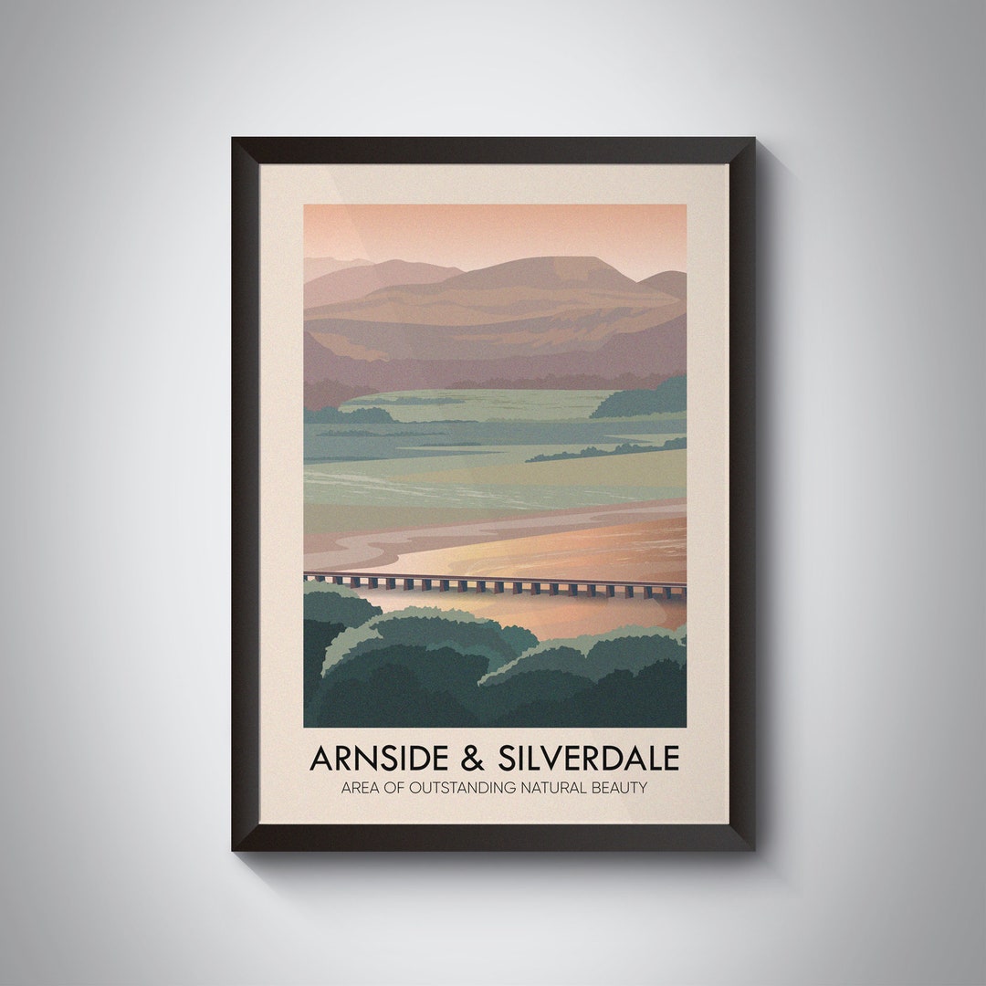 Arnside and Silverdale AONB Poster, Lancashire, Cumbria, Morecambe Bay ...