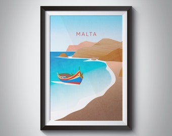 Malta Minimal Travel Poster