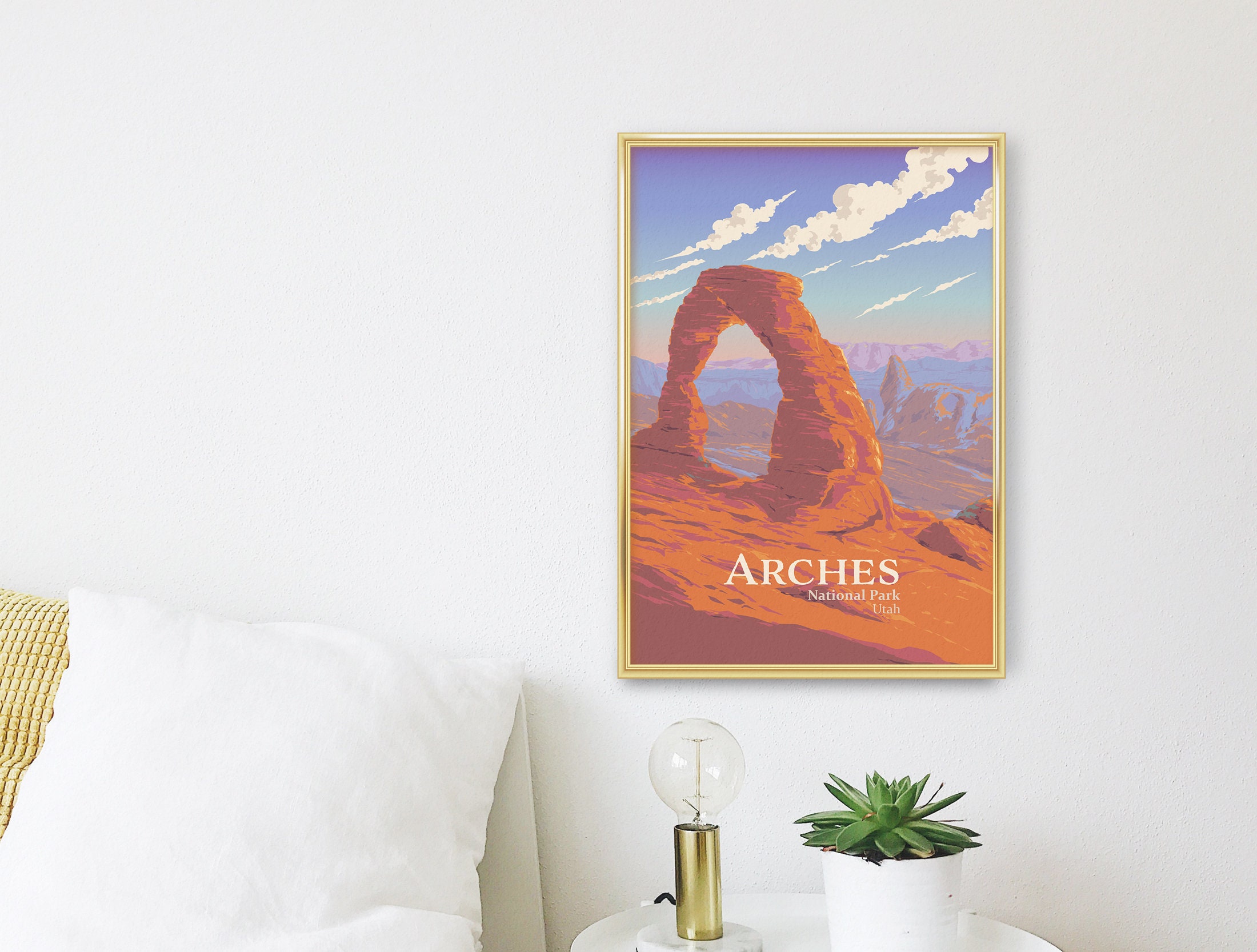 Discover Parc National Arches Vintage Voyage Poster