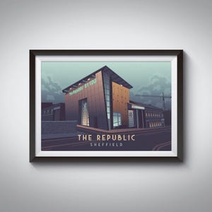 The Republic Nightclub Poster, Sheffield, Yorkshire, Dance Music, Trance, Clubbing, Vintage Venue Print, Retro Club, Djs, Gatecrasher One