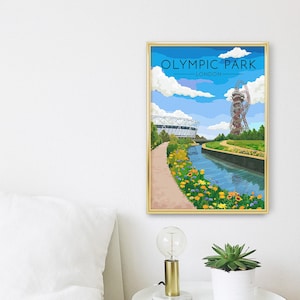 Olympic Park London Poster, Olympic Stadium, London 2012 Olympics, Stratford East London Print, Lee Valley, Orbit Slide, Hackney Wick, Art image 3