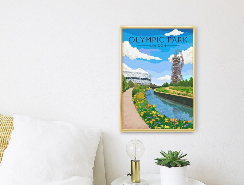 Olympic Park London Poster, Olympic Stadium, London 2012 Olympics, Stratford East London Print, Lee Valley, Orbit Slide, Hackney Wick, Art image 3