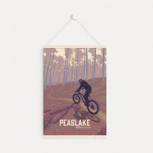 Peaslake Mountain Biking Poster, Surrey Hills MTB, Holmbury Hill, Pitch Hill Mountain Bike Trails, Cycling Gift, Enduro, Singletrack image 6