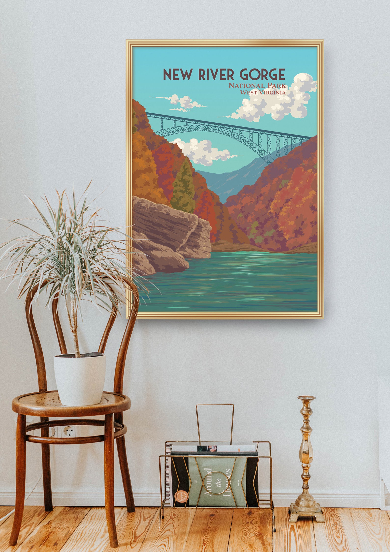 New River Gorge National Park Poster West Virginia USA - Etsy