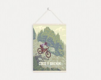 Coed Y Brenin Mountain Biking Poster, Snowdonia National Park