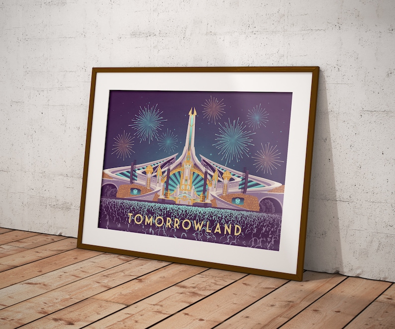 Cartel del festival de música Tomorrowland, Boom Bélgica, música dance, Dubstep, Drum n Bass, EDM, impresión de viaje, Glastonbury, Creamfields, Boomtown imagen 5