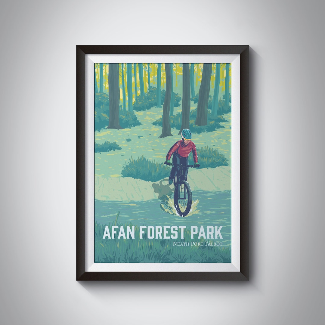 Afan Forest Park Mountain Biking Poster, Port Talbot, South Wales