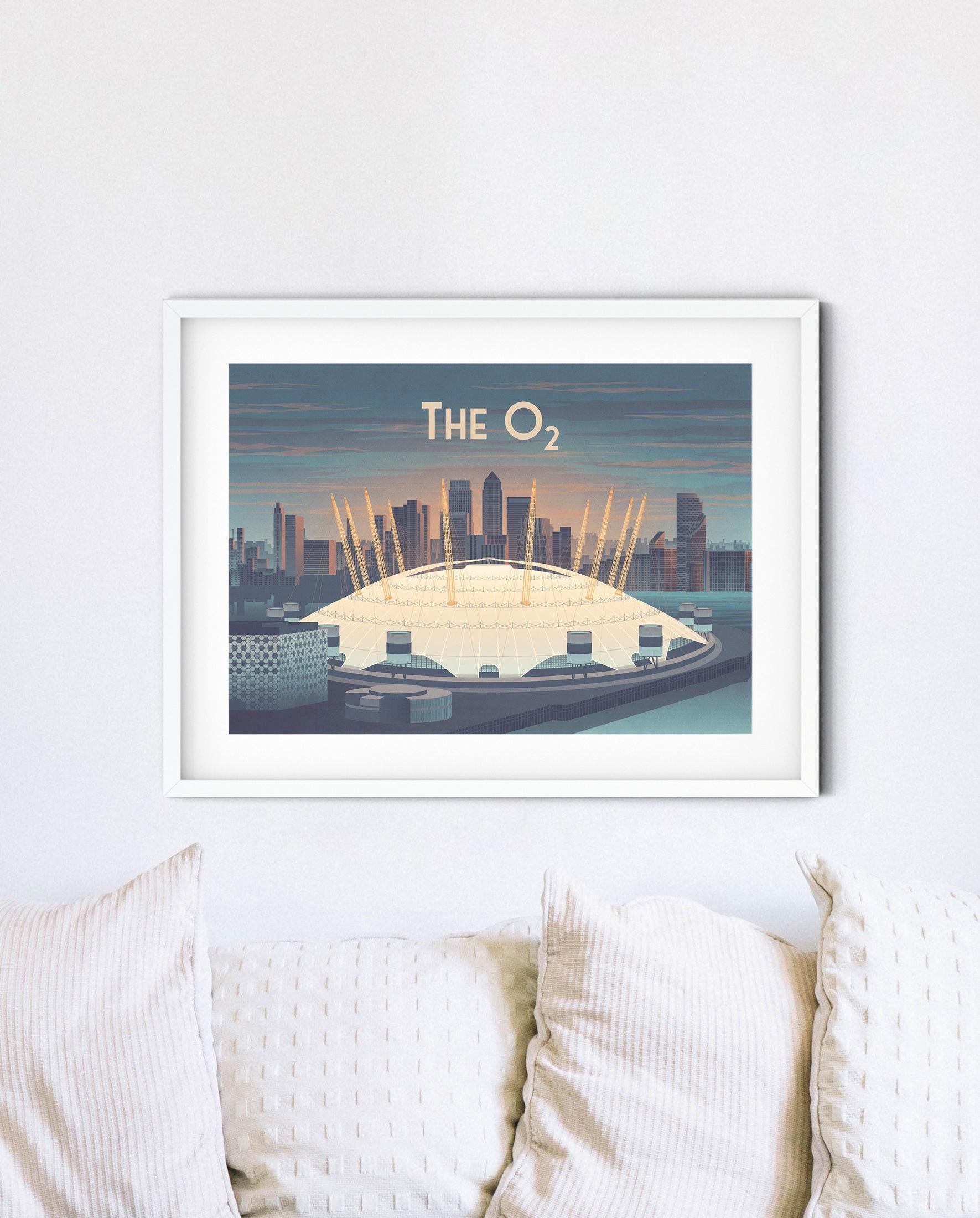 O2 Arena London, London Travel Poster, the O2, Millennium Dome ...