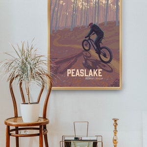 Peaslake Mountain Biking Poster, Surrey Hills MTB, Holmbury Hill, Pitch Hill Mountain Bike Trails, Cycling Gift, Enduro, Singletrack image 4