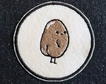 Potato Butt: Iron-on Embroidered Felt Patch