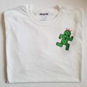 Final Fantasy - Cactuar Machine Embroidery Graphic T-shirt, Sustainable Street Fashion, Graphic Tee