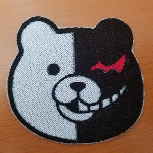 Monokuma Head - Danganronpa inspired Patch (sew on or iron on)