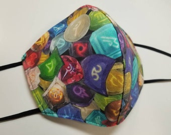 Máscara facial inspirada en Final Fantasy XIV Job Stones Con tira nasal y bolsillo de filtro