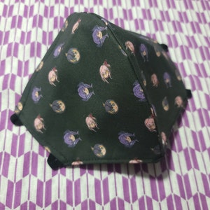 Nijisanji EN Obsydia Face Mask: Custom print with nose strip and filter pocket