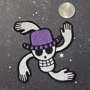 Boa Jolly Roger Skull: OP Anime 4" Sew-on or Iron-on Patch