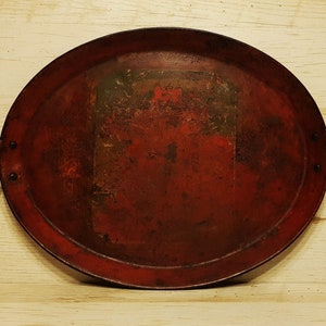 1878 - 1908,Original Large Antique Prince&#39;s Red Tray with Coat of Arms##1