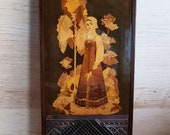 1989, USSR Soviet Radio Reproducer Yunost, Intarsia Wood