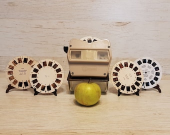 1950's, Vintage Italian Stereo Rama Slide Viewer with Five Reels/Slides#14