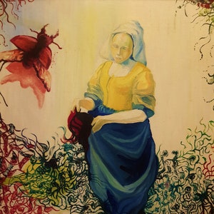 Late 20th C., Abstract Oil Painting &quot;Spring&quot;