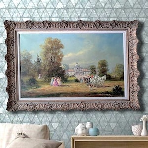 Herbert Isenberg, Óleo original sobre lienzo Pintura grande, Firmado, Enmarcado, Perfecto estado, Excelente regalo de lujo,