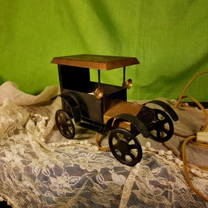 1960&#39;s, Vintage Brass Retro-Car Shaped lamp, #8