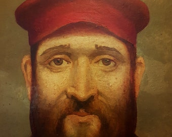 Late 19th - early 20th C., Mystery Antique Master Painting, Oil on Board Portrait