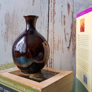 1960&#39;s, Vintage Glazed Ceramic Vase, signed/marked LL, #15