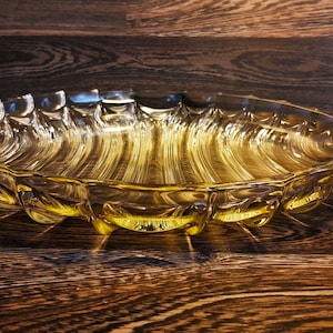Vintage Bohemian Art Deco Crystal Fruit Platter/ Tray/ Bowl #5