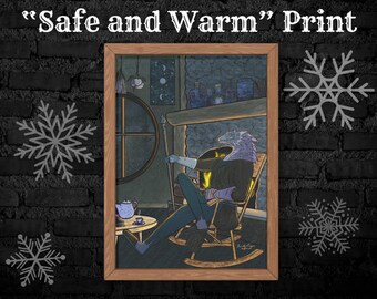 January Edition - "Safe and Warn" Art Print - Original Digital Illustration - 8"x10"