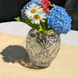 Vintage leaded crystal glass vase made in Germany.