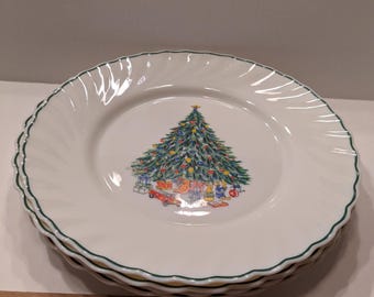 Porcelle from the House of Salem, Christmas Tree Plates - used