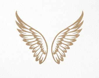 Puede incluir: Un par de alas marrones con un contorno blanco, en un diseño simple y estilizado.