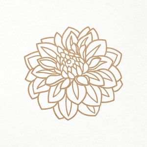 Dahlia bloem Svg. Pioenroos bloem Svg. Digitale SVG PNG DXF-bestanden voor vinyl/papier/multiplex/lasersnijden. Verjaardag/Bruiloft/Romantisch/Bloemen