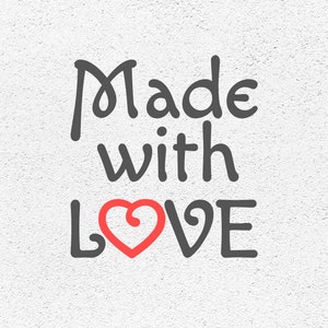 Hergestellt mit Liebe Svg. Digitale SVG PNG DXF-Dateien für die Vinylsublimation. Liebe/Handgemacht/Basteln/Basteln/Glücklich/Geburtstag/Niedlich/Baby geboren/Neugeborenes