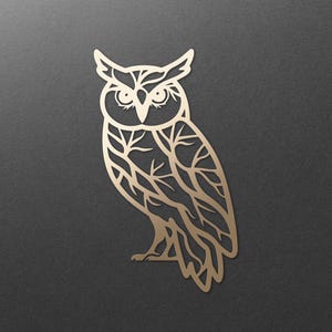 Eule svg. Wandkunst svg. Digitale SVG PNG DXF Dateien für Vinyl/Papier/Sperrholz/Laserschneiden. Wald / Eule wilder Baum / Boho / Natur / Wildnis