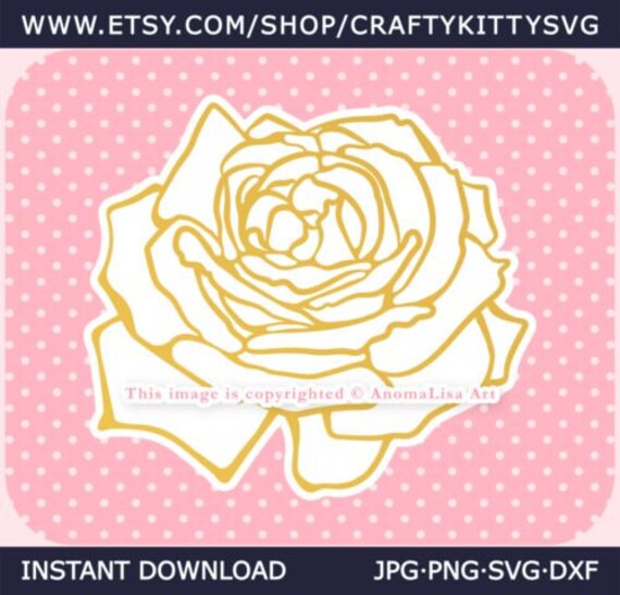 Download Rose Svg Vintage Rose Svg Flower Svg Digi Stamp Digital Etsy