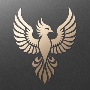 Phoenix Svg. Rising Phoenix Bird Svg lasergravure sjabloon. Digitale SVG PNG DXF-bestanden voor Cricut, Silhouette, snijden en graveren.