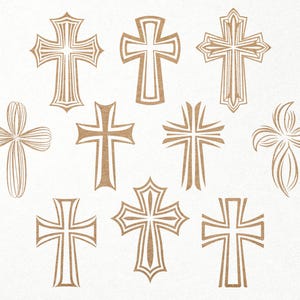 Croix Svg. Lot croisé Svg. Fichier numérique SVG PNG DXF pour la gravure de découpe Cricut Silhouette.  Croix chrétienne / Croix de foi / Prière de Jésus