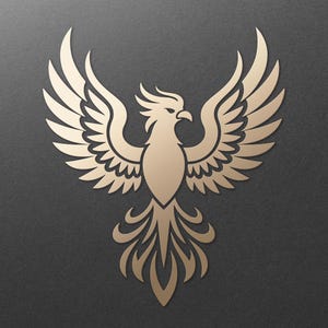 Phoenix Svg. Rising Phoenix Bird Svg lasergravure sjabloon. Digitale SVG PNG DXF-bestanden voor Cricut, Silhouette, snijden en graveren.