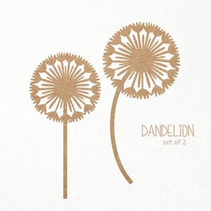 Diente de León SVG. Flor de diente de León Svg. Archivos digitales SVG PNG DXF para vinilo/papel/madera contrachapada/corte por láser. Flor Silvestre / Cumpleaños / Boho / Floral